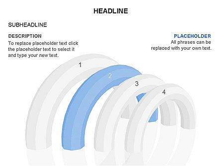 Arch diagramas, Modelo do PowerPoint, 03557, Formas — PoweredTemplate.com