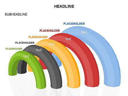 Diagramas de arco, Diapositiva 5, 03557, Formas — PoweredTemplate.com