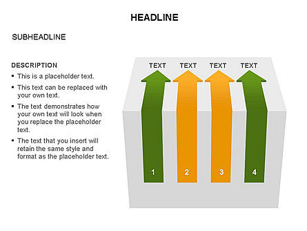 Tombol Panah Dan Benda, Slide 4, 03562, Diagram Proses — PoweredTemplate.com