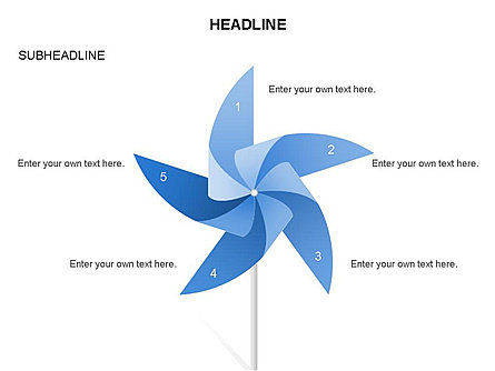 Paper Wind Fan Diagram, Slide 20, 03566, Stage Diagrams — PoweredTemplate.com