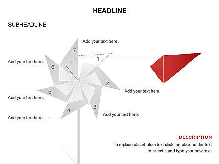 Paper Wind Fan Diagram, Slide 26, 03566, Stage Diagrams — PoweredTemplate.com