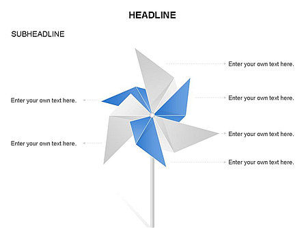 Papier-Wind-Fan-Diagramm, Folie 9, 03566, Ablaufdiagramme — PoweredTemplate.com