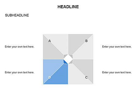 Diagram Gaya Origami, Templat PowerPoint, 03568, Bentuk — PoweredTemplate.com