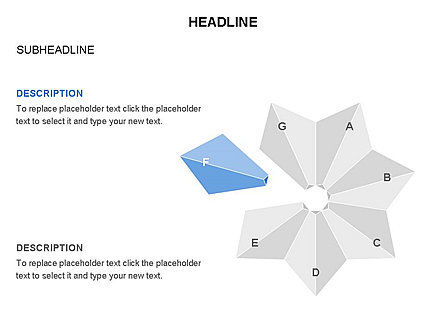 Diagrama de Estilo Origami, Diapositiva 11, 03568, Formas — PoweredTemplate.com