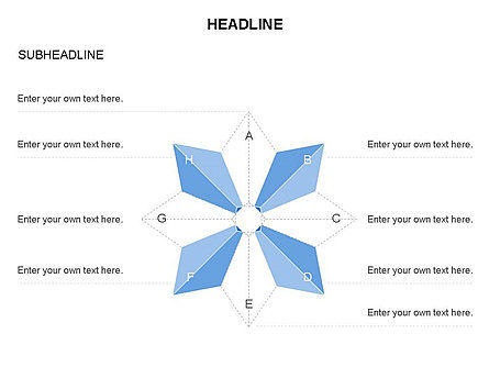 Diagrama de Estilo Origami, Diapositiva 19, 03568, Formas — PoweredTemplate.com