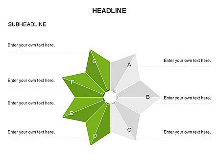 Diagrama de Estilo Origami, Diapositiva 21, 03568, Formas — PoweredTemplate.com