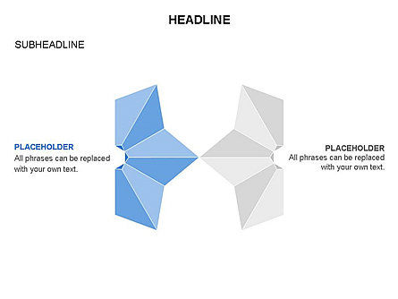 Origami Style Diagram, Slide 23, 03568, Shapes — PoweredTemplate.com