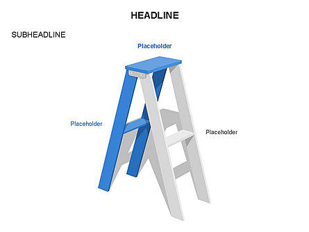 Folding Ladder Diagrams, PowerPoint Template, 03569, Shapes — PoweredTemplate.com