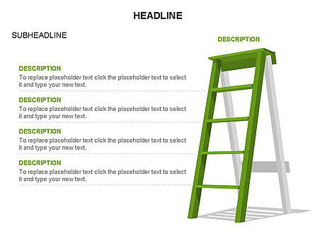 Folding Ladder Diagrams, Slide 13, 03569, Shapes — PoweredTemplate.com