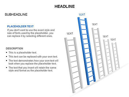 Diagramas de ladder de dobra, Deslizar 19, 03569, Formas — PoweredTemplate.com