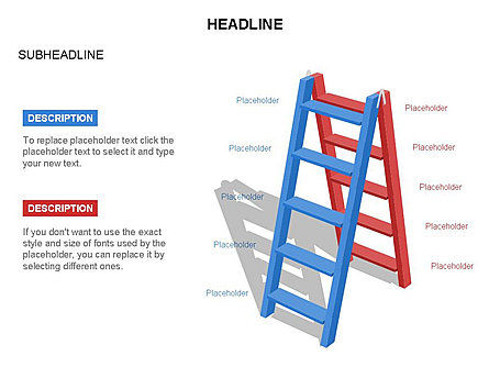 Diagramas de ladder de dobra, Deslizar 22, 03569, Formas — PoweredTemplate.com