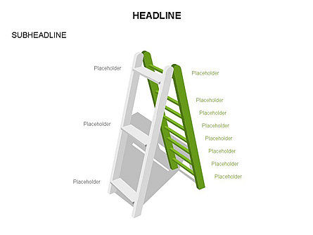 Diagramas de ladder de dobra, Deslizar 36, 03569, Formas — PoweredTemplate.com