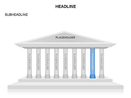 Säulen-Diagramme, PowerPoint-Vorlage, 03570, Business Modelle — PoweredTemplate.com