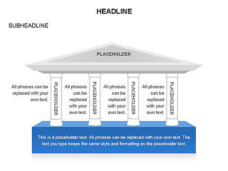 Pillar Diagrams, Slide 17, 03570, Business Models — PoweredTemplate.com