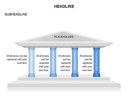 Pillar Diagrams, Slide 6, 03570, Business Models — PoweredTemplate.com