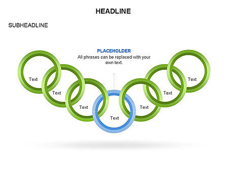 Linked Rings Diagram, Slide 13, 03571, Business Models — PoweredTemplate.com