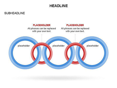 Gekoppelde ringen diagram, Dia 23, 03571, Businessmodellen — PoweredTemplate.com