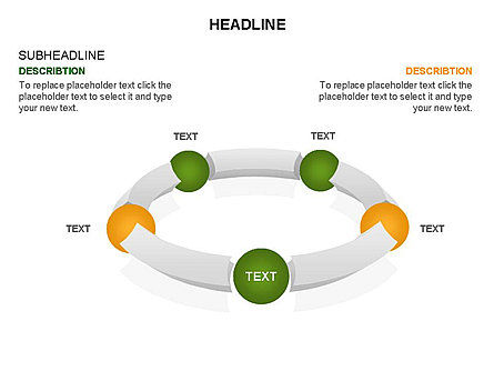 Geregen aan ring diagram, Dia 34, 03573, Businessmodellen — PoweredTemplate.com