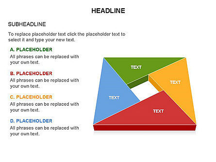 삼각형으로 구성된 피규어, 슬라이드 10, 03574, 모양 — PoweredTemplate.com