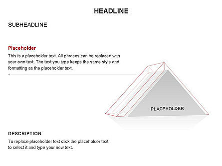 모서리 삼각형 및 피라미드, 슬라이드 17, 03576, 모양 — PoweredTemplate.com
