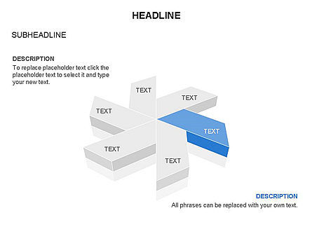 Objets composés de rectangles tronqués, Diapositive 4, 03579, Formes — PoweredTemplate.com