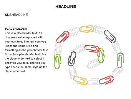 Linked Paper Clips, Slide 26, 03584, Stage Diagrams — PoweredTemplate.com