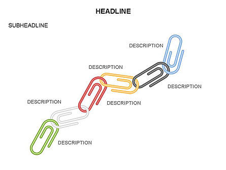 Linked Paper Clips, Slide 28, 03584, Stage Diagrams — PoweredTemplate.com