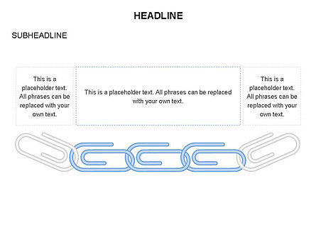 Clips de papel vinculados, Diapositiva 9, 03584, Diagramas de la etapa — PoweredTemplate.com