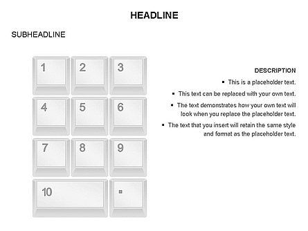 Keyboard Buttons, Slide 23, 03587, Shapes — PoweredTemplate.com