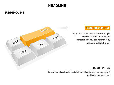 Touches de clavier, Diapositive 6, 03587, Formes — PoweredTemplate.com