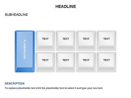 Touches de clavier, Diapositive 7, 03587, Formes — PoweredTemplate.com