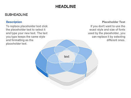 Overlapping Rounded Hexagon, Slide 13, 03589, Shapes — PoweredTemplate.com