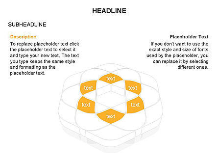 Overlapping Rounded Hexagon, Slide 32, 03589, Shapes — PoweredTemplate.com