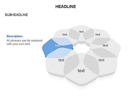 Chevauchement d'hexagone arrondi, Diapositive 7, 03589, Formes — PoweredTemplate.com