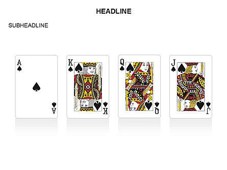 Game kaarten vormen, PowerPoint-sjabloon, 03591, Figuren — PoweredTemplate.com