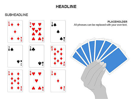 Spielkarten Formen, Folie 13, 03591, Schablonen — PoweredTemplate.com