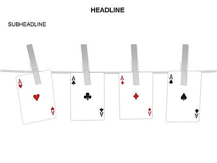 Formas de tarjetas de juego, Diapositiva 21, 03591, Formas — PoweredTemplate.com