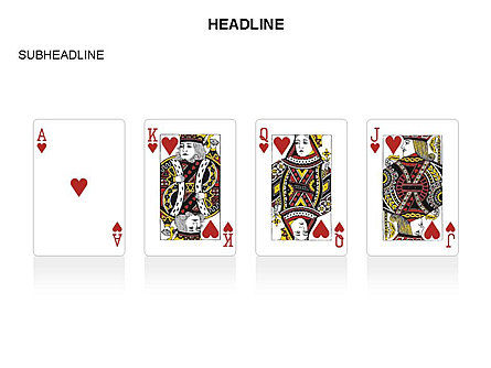 Spielkarten Formen, Folie 4, 03591, Schablonen — PoweredTemplate.com
