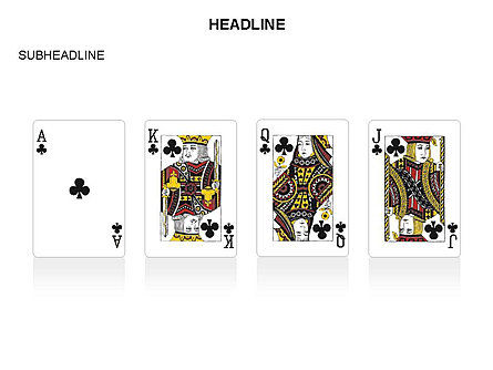 Spielkarten Formen, Folie 7, 03591, Schablonen — PoweredTemplate.com