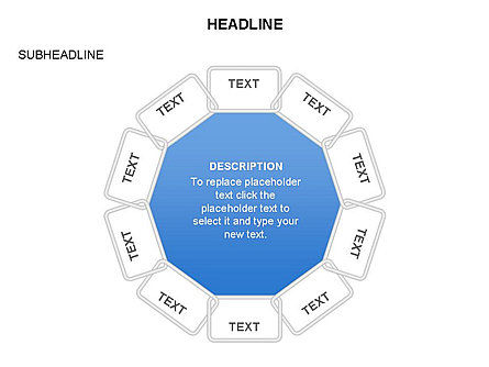 Diagrammes de cadres, Diapositive 8, 03592, Graphiques organisationnels — PoweredTemplate.com
