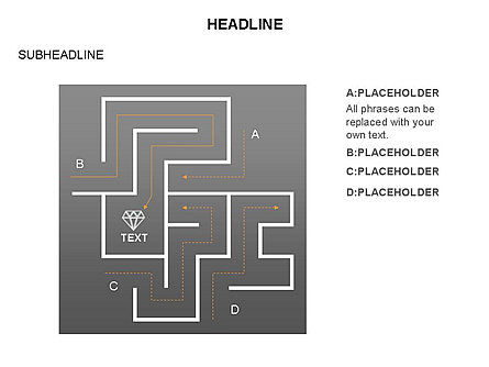 Maze Diagram Collection, Slide 19, 03593, Shapes — PoweredTemplate.com