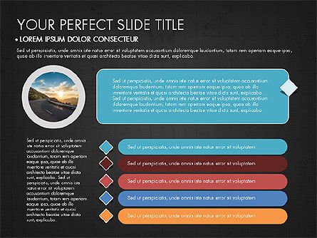 Agenda Dan Kotak Teks, Slide 13, 03595, Diagram Panggung — PoweredTemplate.com