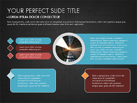 Agenda Dan Kotak Teks, Slide 9, 03595, Diagram Panggung — PoweredTemplate.com
