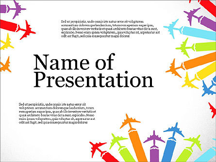 Infografis Penerbangan, Templat PowerPoint, 03596, Infografis — PoweredTemplate.com