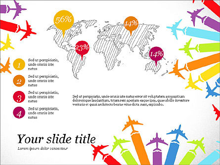 비행 정보, 슬라이드 8, 03596, 인포메이션 그래픽 — PoweredTemplate.com