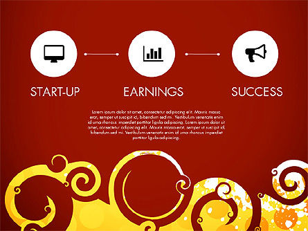 Startup Process Presentation Deck, PowerPoint Template, 03597, Process Diagrams — PoweredTemplate.com