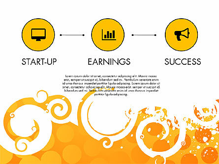 Dek Presentasi Proses Startup, Slide 9, 03597, Diagram Proses — PoweredTemplate.com