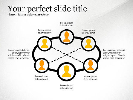 Boîte à outils du diagramme de réseau, Diapositive 8, 03599, Graphiques organisationnels — PoweredTemplate.com