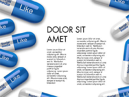 Concept de présentation de pilules sociales, Modele PowerPoint, 03601, Modèles de présentations — PoweredTemplate.com