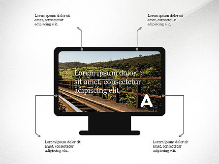 Flechas de proceso e idea, Diapositiva 7, 03602, Diagramas de proceso — PoweredTemplate.com